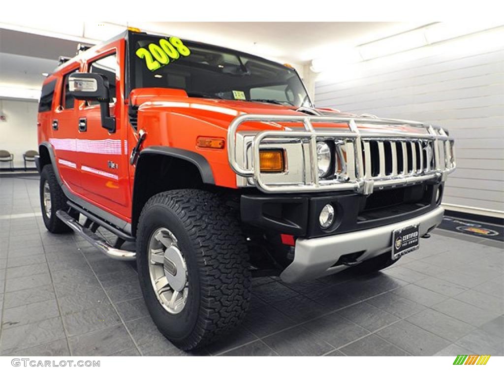 Solar Flare Metallic 2008 Hummer H2 SUV Exterior Photo #46402929