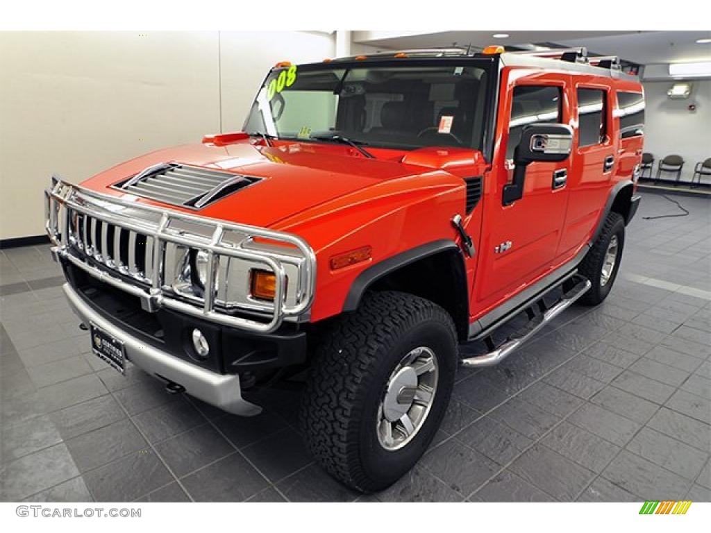 Solar Flare Metallic 2008 Hummer H2 SUV Exterior Photo #46402959