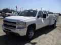 Summit White 2011 Chevrolet Silverado 3500HD Crew Cab 4x4 Chassis Commercial