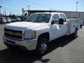Summit White 2011 Chevrolet Silverado 3500HD Crew Cab 4x4 Chassis Commercial