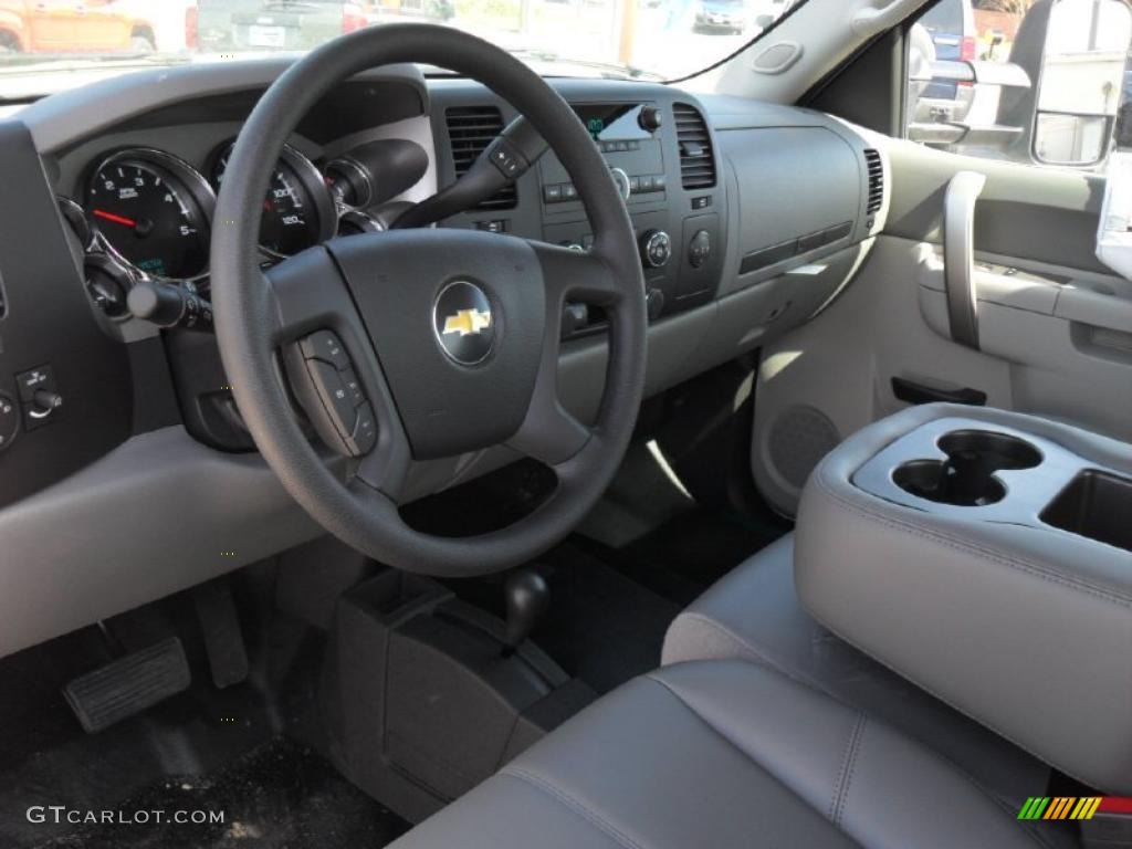 Dark Titanium Interior 2011 Chevrolet Silverado 3500HD Crew Cab 4x4 Chassis Commercial Photo #46403973