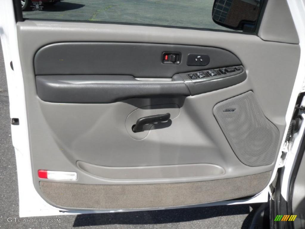 2003 GMC Yukon SLT Pewter/Dark Pewter Door Panel Photo #46406700