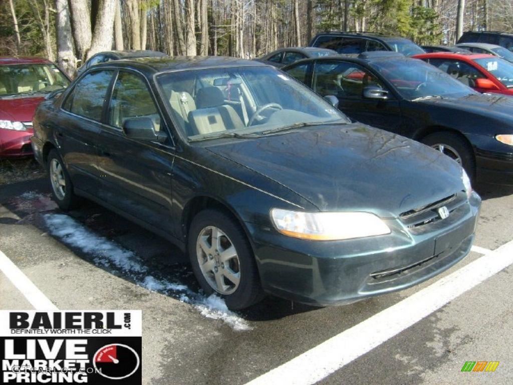 2000 Accord SE Sedan - Dark Emerald Pearl / Ivory photo #1
