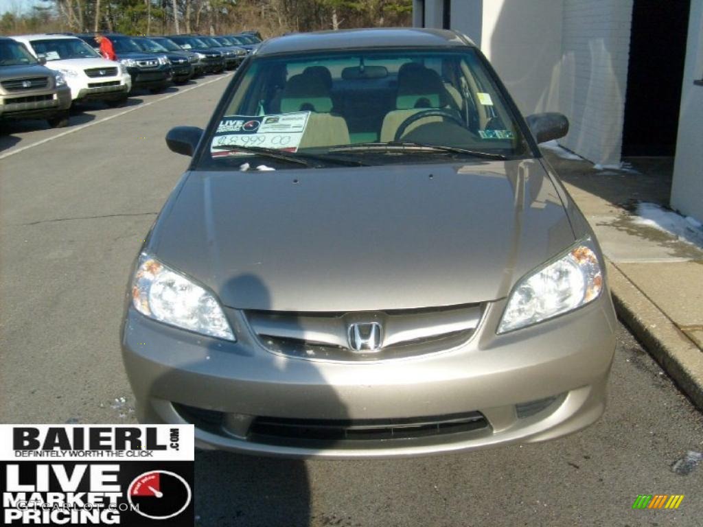 2004 Civic LX Sedan - Shoreline Mist Metallic / Ivory Beige photo #2