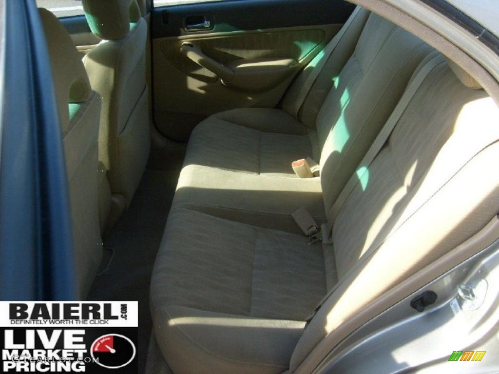 2004 Civic LX Sedan - Shoreline Mist Metallic / Ivory Beige photo #12