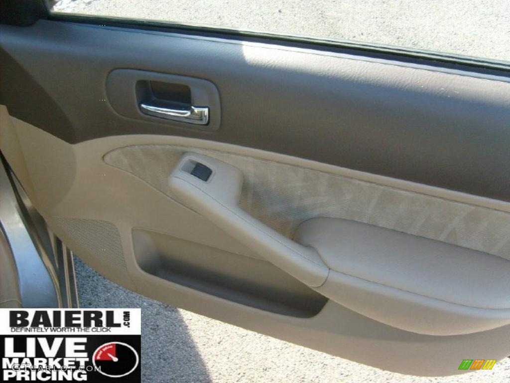 2004 Civic LX Sedan - Shoreline Mist Metallic / Ivory Beige photo #17