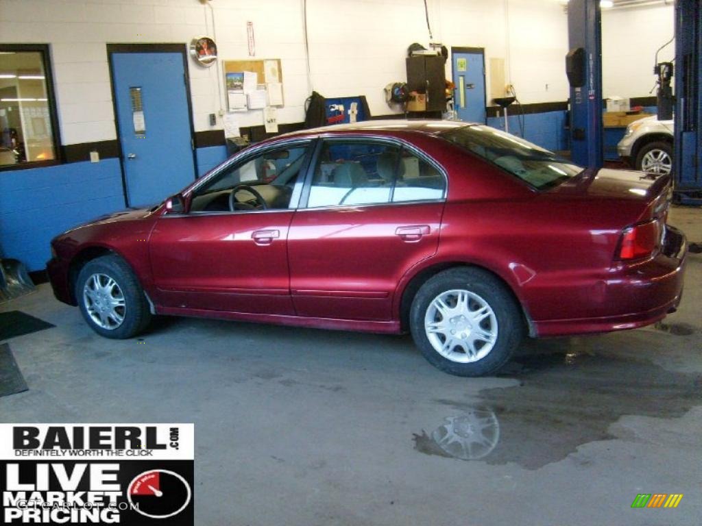 2002 Galant ES - Patriot Red Pearl / Gray photo #1