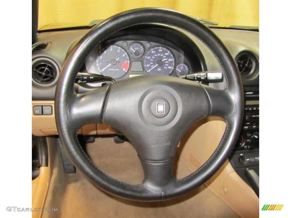 2000 MX-5 Miata LS Roadster - Brilliant Black Metallic / Beige photo #3