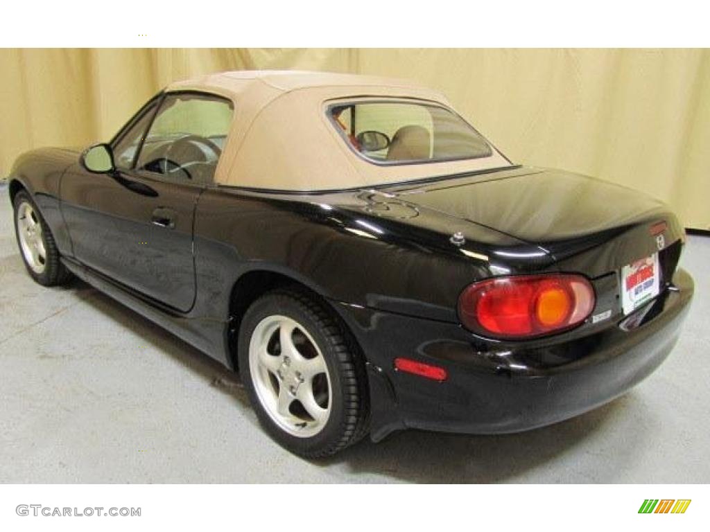 2000 MX-5 Miata LS Roadster - Brilliant Black Metallic / Beige photo #8