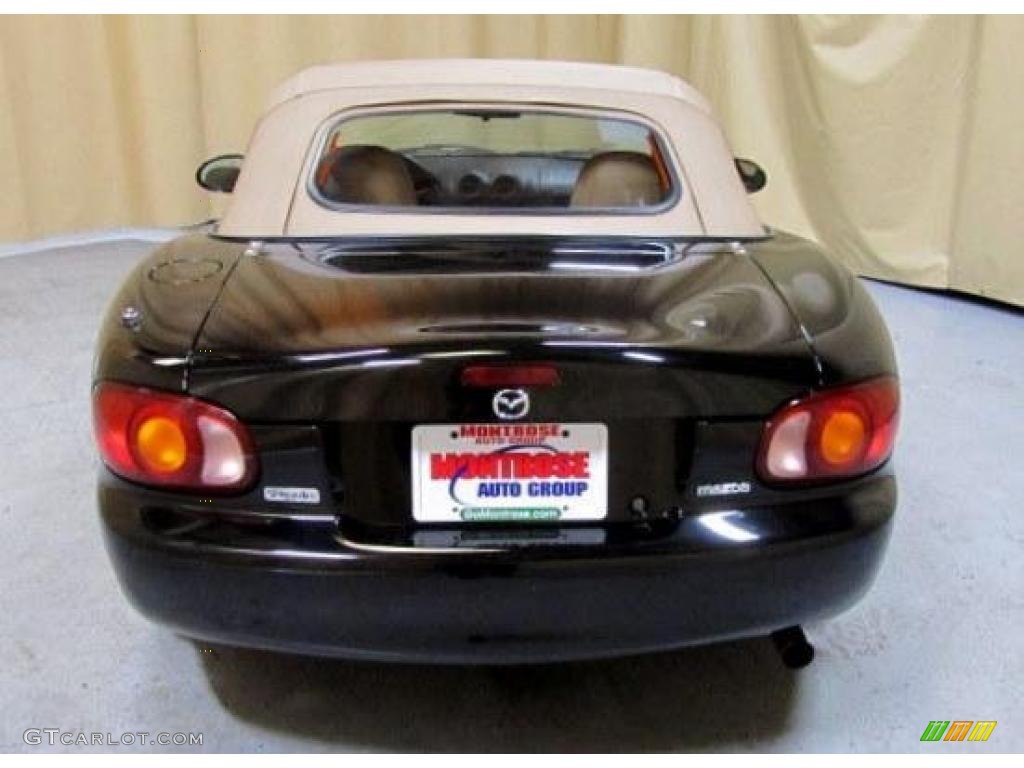 2000 MX-5 Miata LS Roadster - Brilliant Black Metallic / Beige photo #11