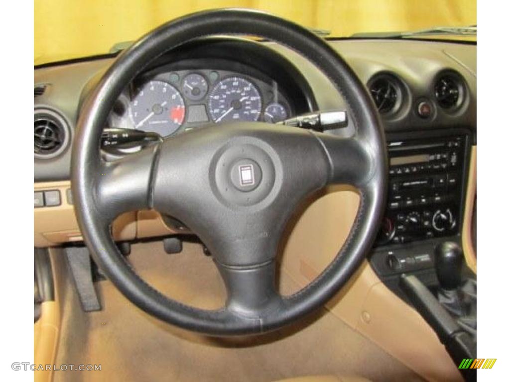 2000 MX-5 Miata LS Roadster - Brilliant Black Metallic / Beige photo #12