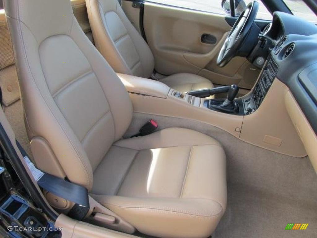 Beige Interior 2000 Mazda MX-5 Miata LS Roadster Photo #46408908