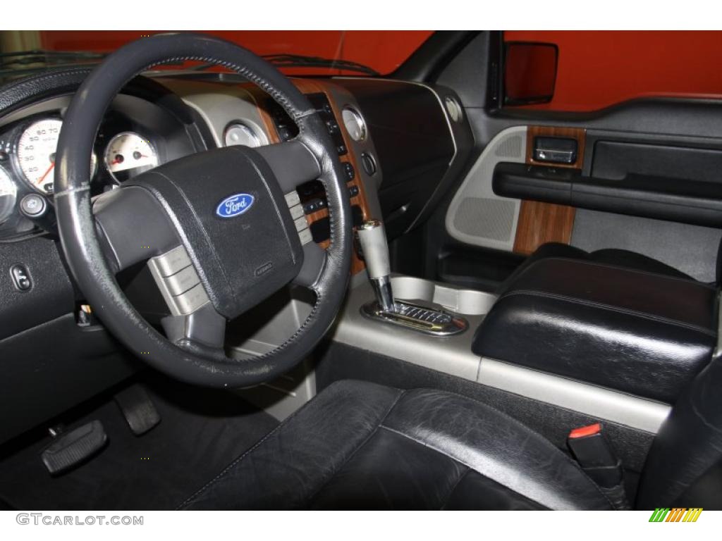 2004 F150 Lariat SuperCab - Black / Black photo #40