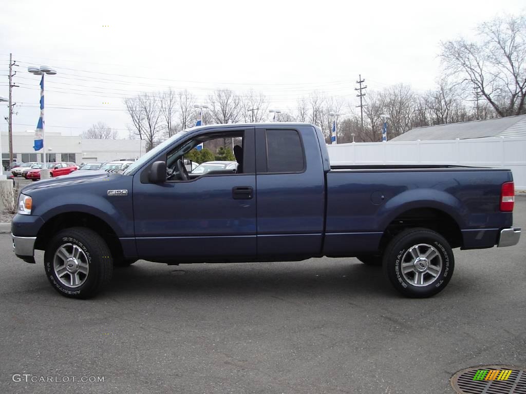 2005 F150 XLT SuperCab 4x4 - Medium Wedgewood Blue Metallic / Medium Flint Grey photo #2