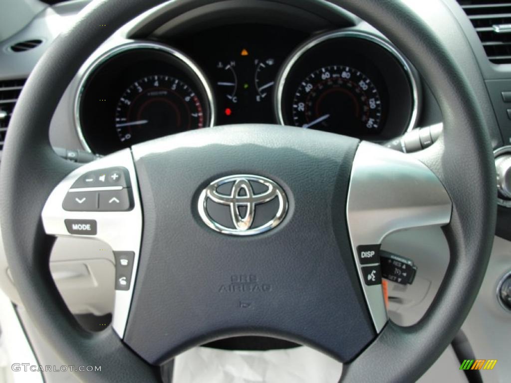 2011 Toyota Highlander Standard Highlander Model Ash Steering Wheel Photo #46409811