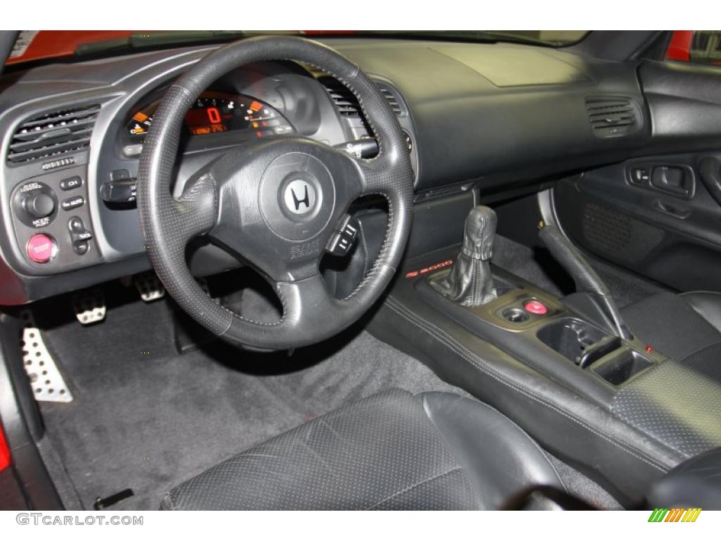 Black Interior 2000 Honda S2000 Roadster Photo #46410813