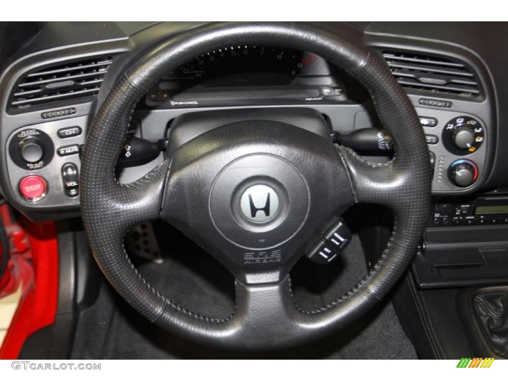 2000 Honda S2000 Roadster Black Steering Wheel Photo #46411098