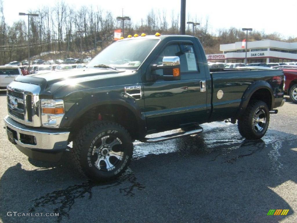 Forest Green Metallic 2010 Ford F250 Super Duty XLT Regular Cab 4x4 Exterior Photo #46411194