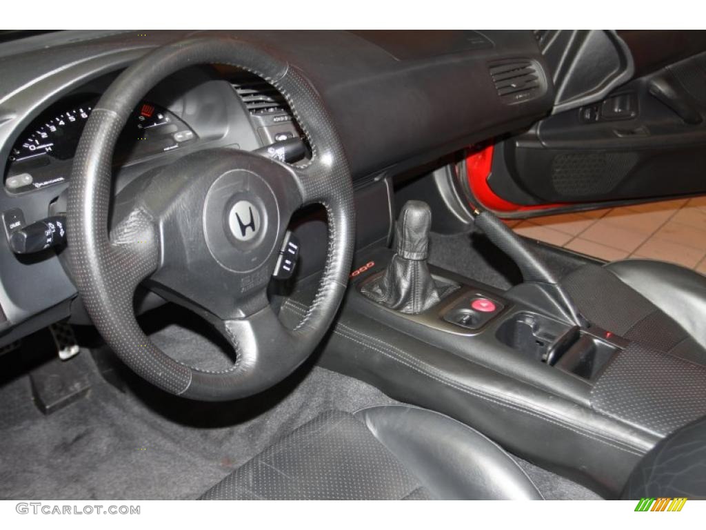 Black Interior 2000 Honda S2000 Roadster Photo #46411353