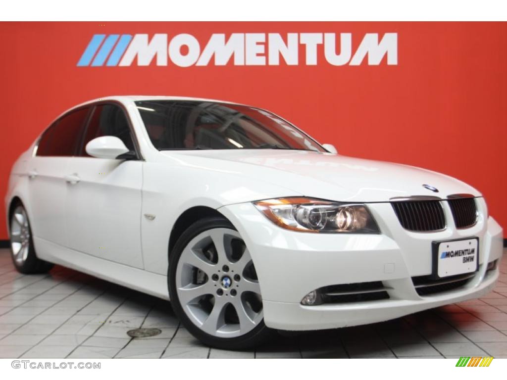 2008 3 Series 335i Sedan - Alpine White / Gray photo #1