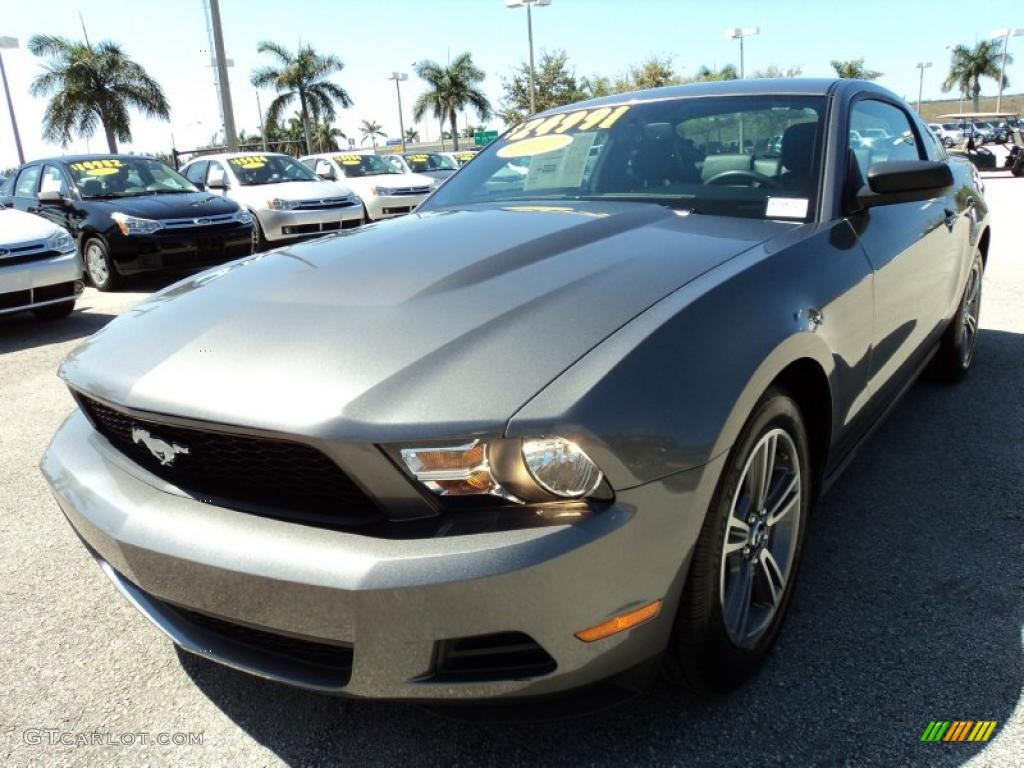 2010 Mustang V6 Premium Coupe - Sterling Grey Metallic / Charcoal Black photo #13