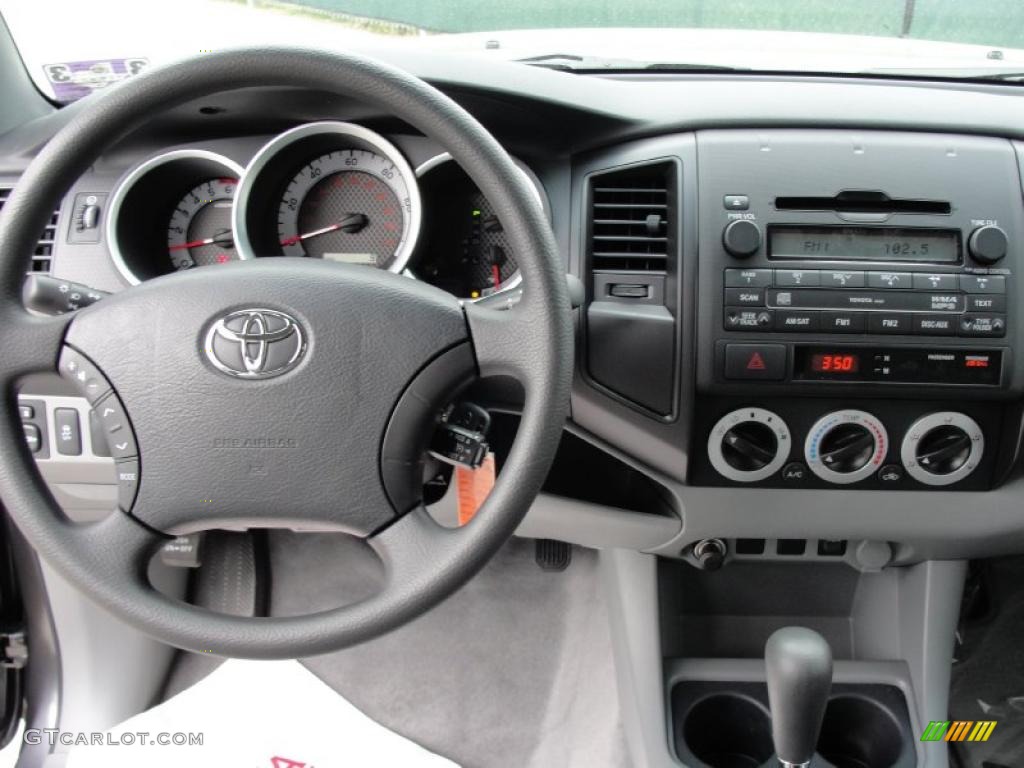 2011 Toyota Tacoma V6 PreRunner Double Cab Graphite Gray Dashboard Photo #46413420