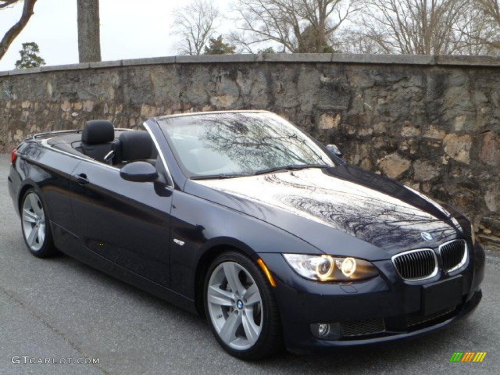 2008 3 Series 335i Convertible - Monaco Blue Metallic / Black photo #1