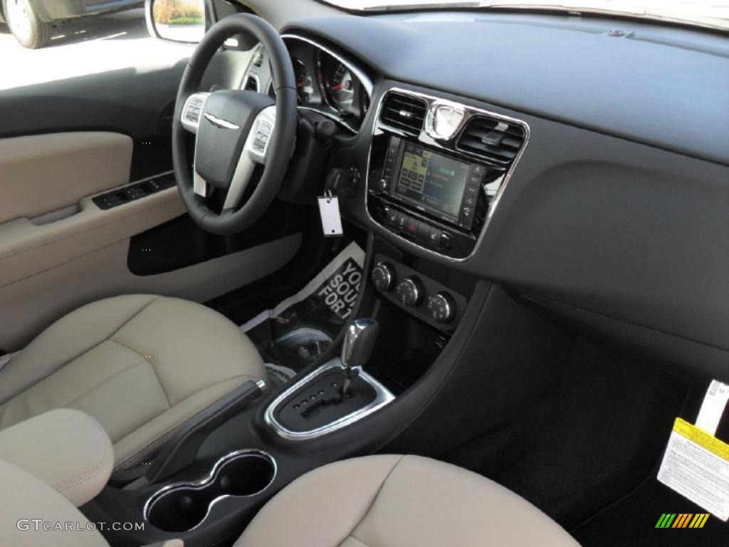 2011 Chrysler 200 Limited Black/Light Frost Beige Dashboard Photo #46413690