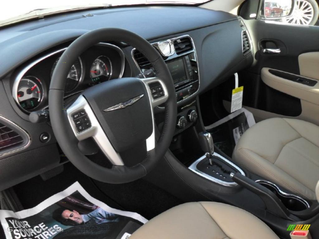 Black/Light Frost Beige Interior 2011 Chrysler 200 Limited Photo #46413765