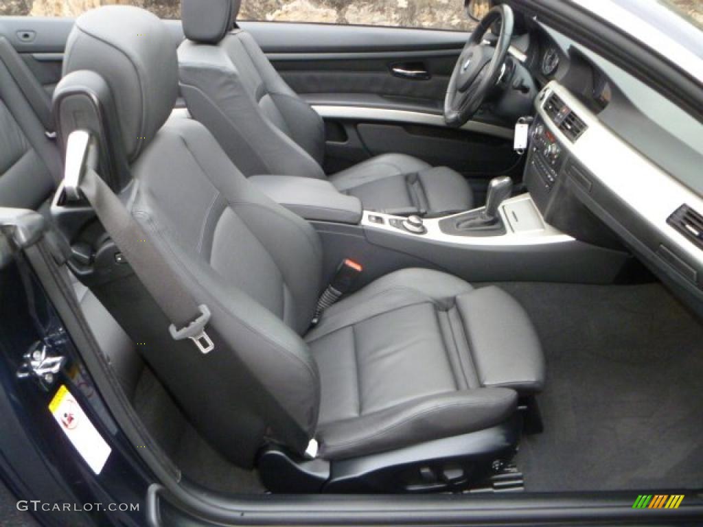Black Interior 2008 BMW 3 Series 335i Convertible Photo #46413792