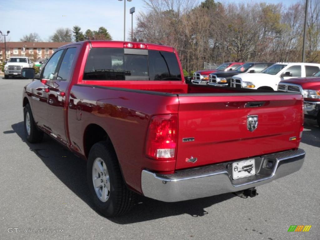 2011 Ram 1500 SLT Quad Cab - Deep Cherry Red Crystal Pearl / Dark Slate Gray/Medium Graystone photo #2