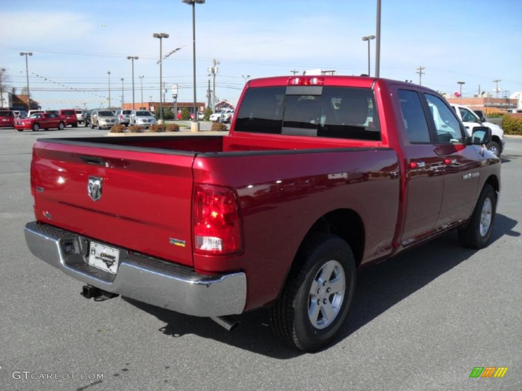 2011 Ram 1500 SLT Quad Cab - Deep Cherry Red Crystal Pearl / Dark Slate Gray/Medium Graystone photo #4
