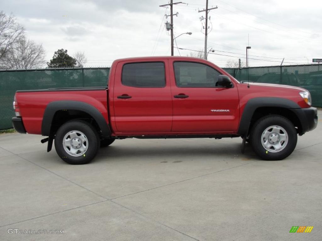 Barcelona Red Metallic 2011 Toyota Tacoma V6 PreRunner Double Cab Exterior Photo #46414101