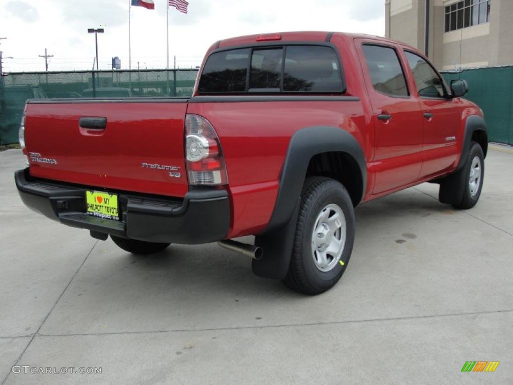 Barcelona Red Metallic 2011 Toyota Tacoma V6 PreRunner Double Cab Exterior Photo #46414116