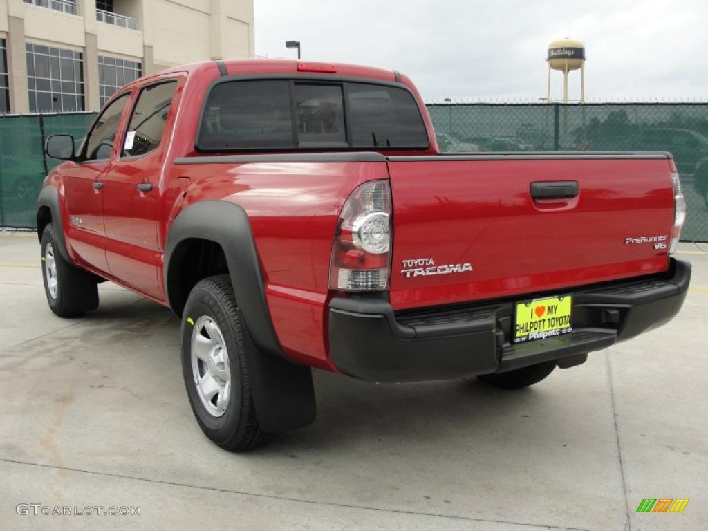 Barcelona Red Metallic 2011 Toyota Tacoma V6 PreRunner Double Cab Exterior Photo #46414146