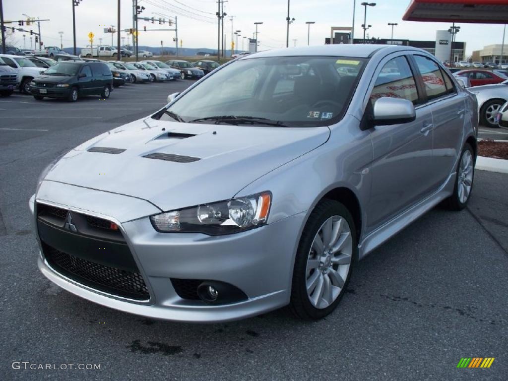 Apex Silver Metallic 2011 Mitsubishi Lancer RALLIART AWD Exterior Photo #46414443