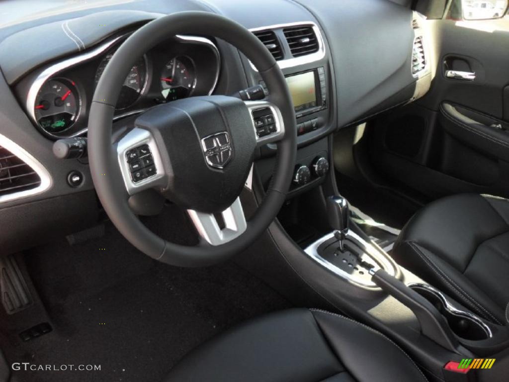 Black Interior 2011 Dodge Avenger Lux Photo #46414464