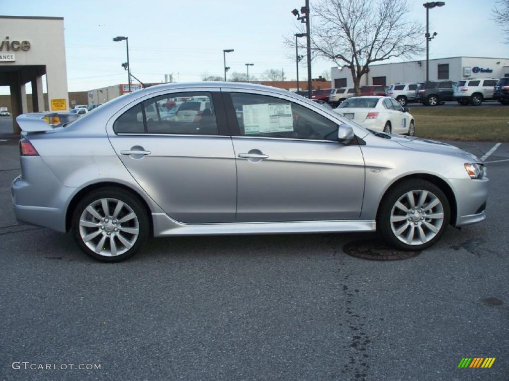 Apex Silver Metallic 2011 Mitsubishi Lancer RALLIART AWD Exterior Photo #46414545