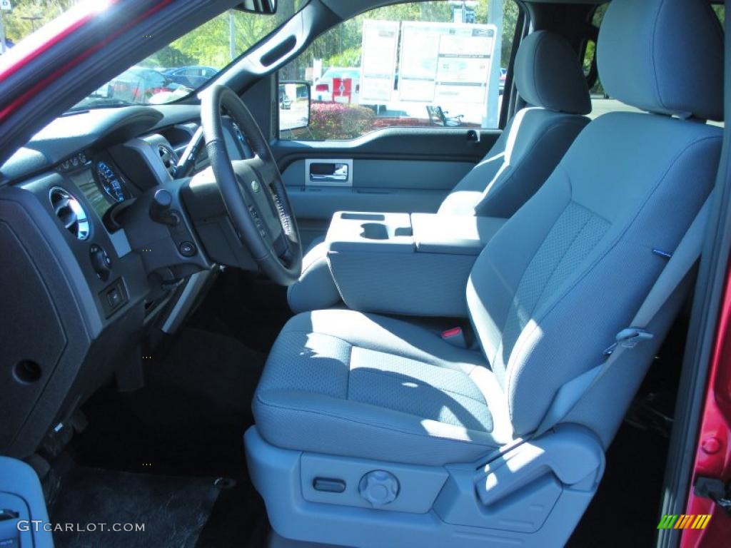 Steel Gray Interior 2011 Ford F150 XLT SuperCrew Photo #46415127