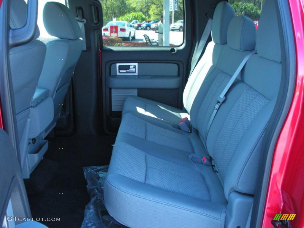 Steel Gray Interior 2011 Ford F150 XLT SuperCrew Photo #46415142