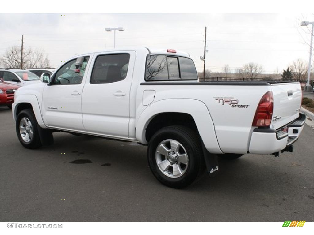 Super White 2008 Toyota Tacoma V6 TRD Sport Double Cab 4x4 Exterior Photo #46415208