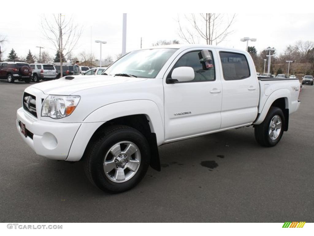 Super White 2008 Toyota Tacoma V6 TRD Sport Double Cab 4x4 Exterior Photo #46415220