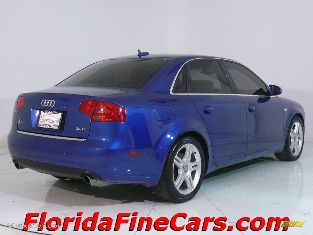 2006 A4 2.0T Sedan - Ocean Blue Pearl Effect / Platinum photo #2