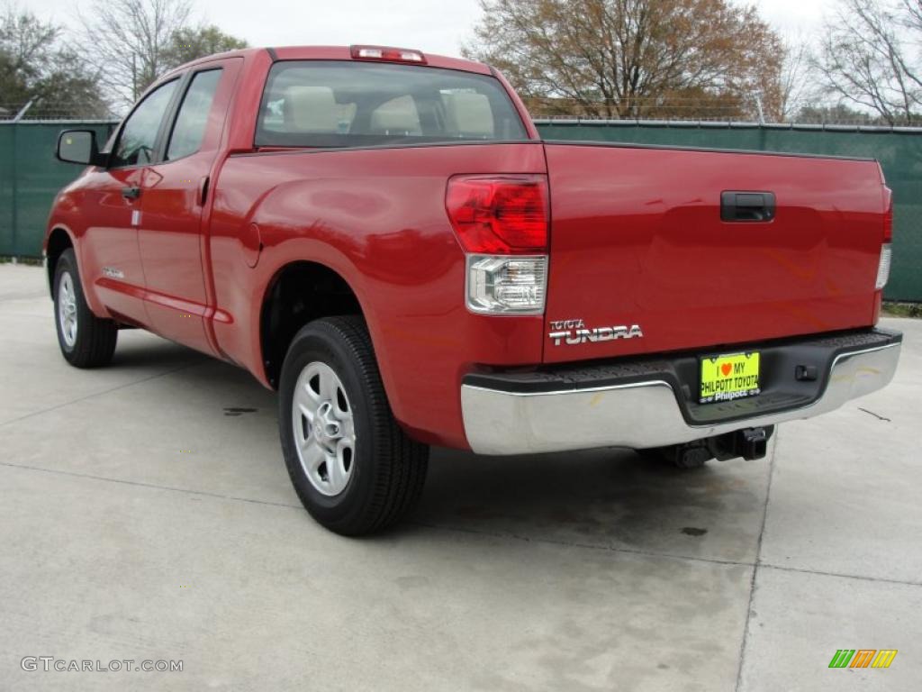 2011 Tundra Double Cab - Barcelona Red Metallic / Sand Beige photo #5