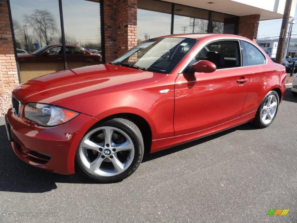 2008 1 Series 128i Coupe - Sedona Red Metallic / Black photo #1