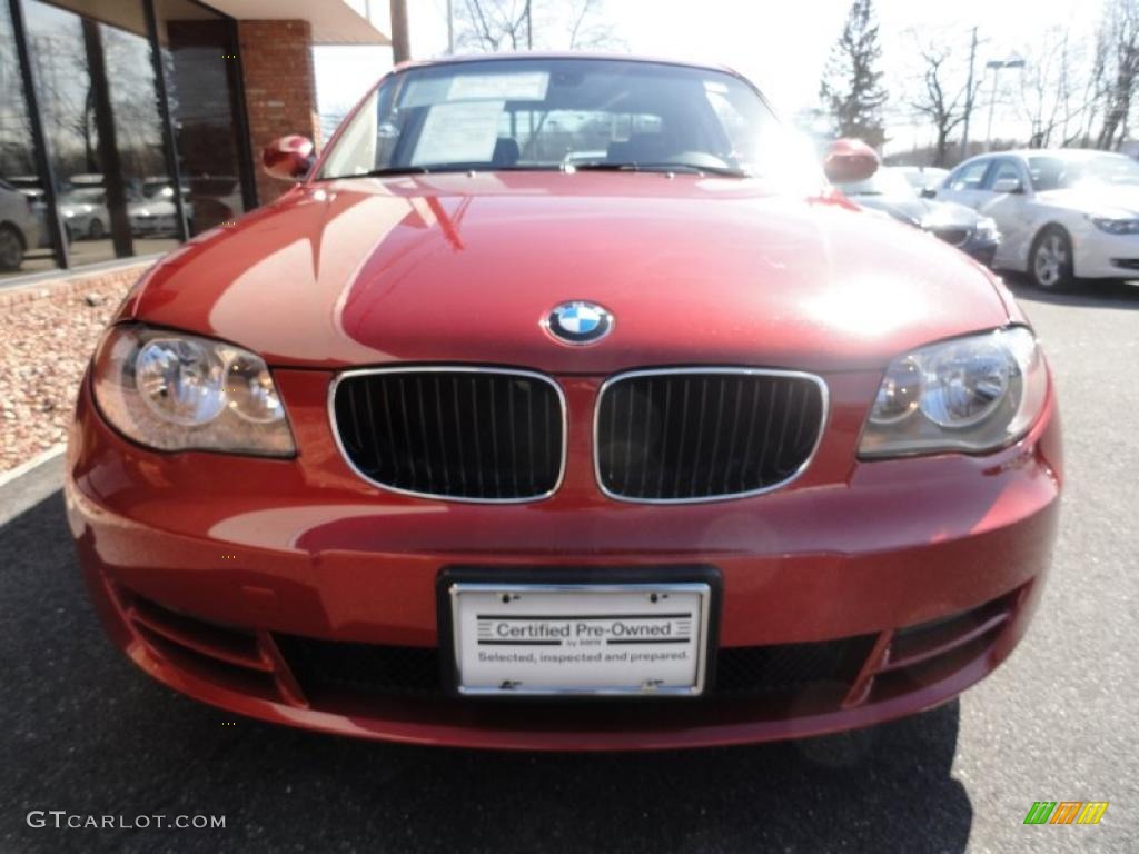 2008 1 Series 128i Coupe - Sedona Red Metallic / Black photo #2