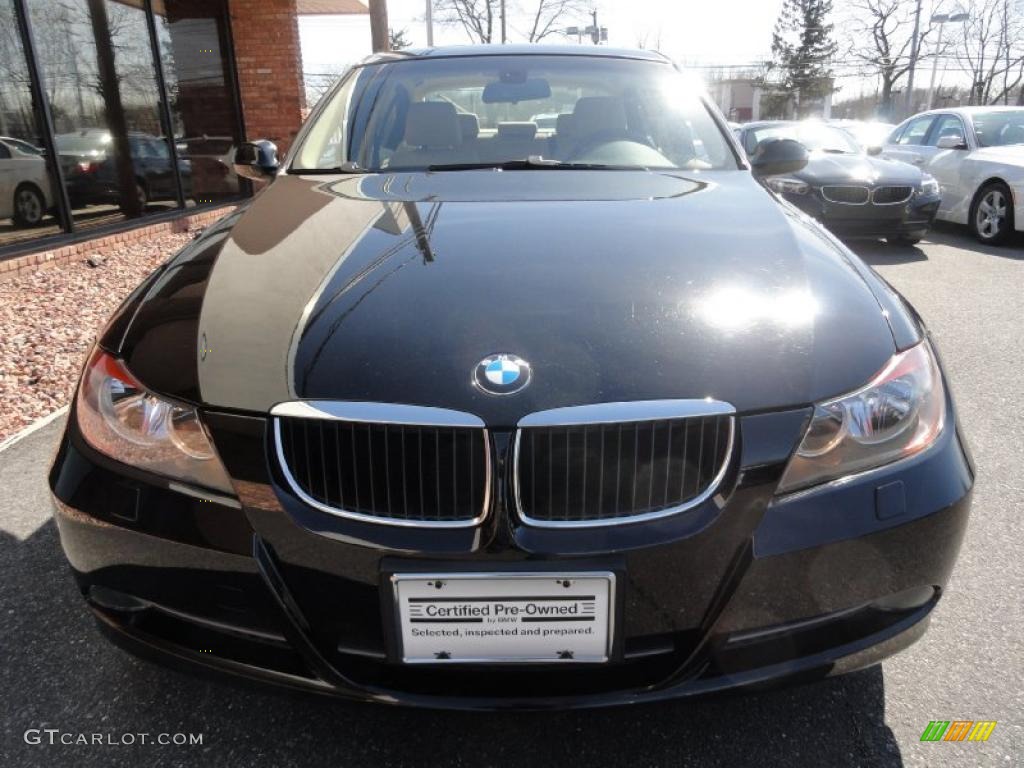 2008 3 Series 328xi Sedan - Jet Black / Beige photo #2