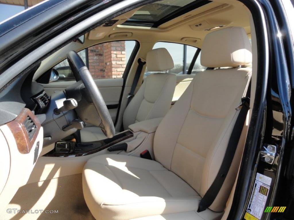 2008 3 Series 328xi Sedan - Jet Black / Beige photo #10