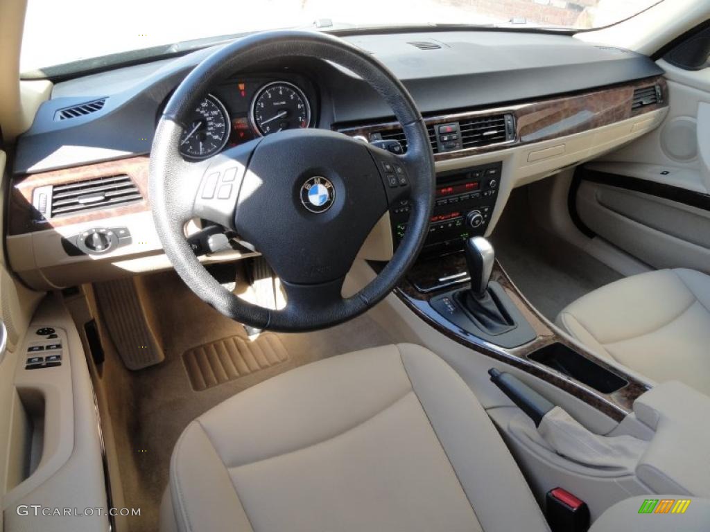 2008 3 Series 328xi Sedan - Jet Black / Beige photo #12
