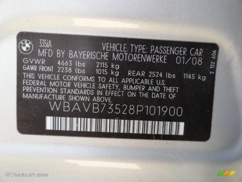 2008 3 Series 335i Sedan - Titanium Silver Metallic / Black photo #17